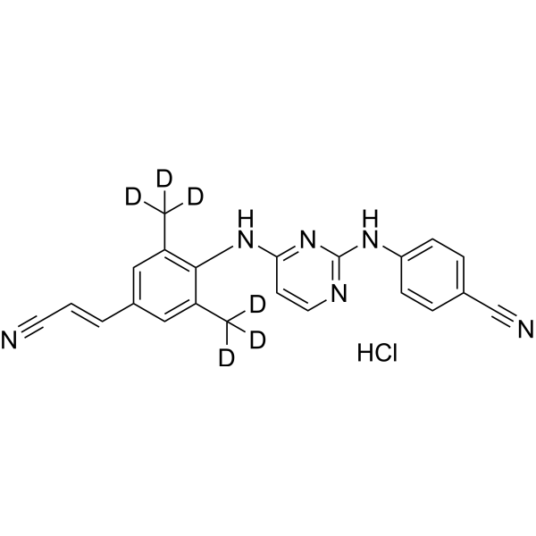 Rilpivirine-d<sub>6</sub> hydrochloride Chemical Structure