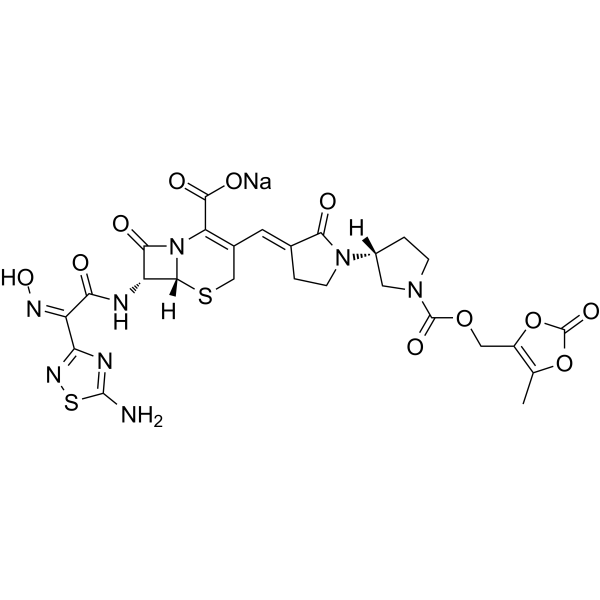 Ceftobiprole medocaril sodium (BAL5788 sodium) | Ceftobiprole Prodrug | MedChemExpress