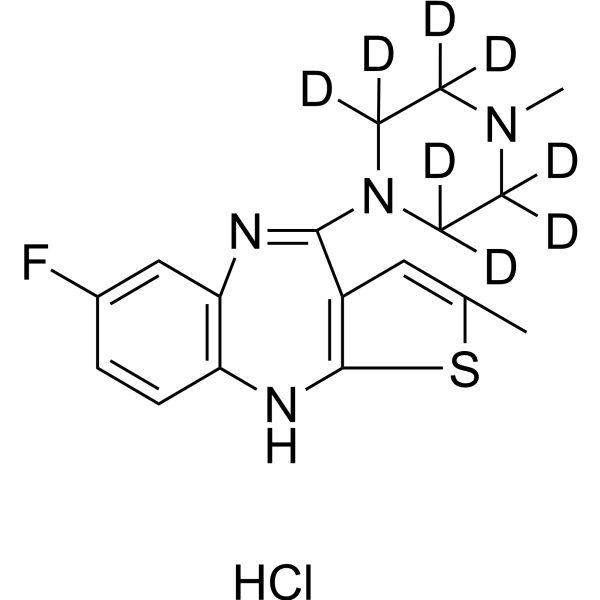 Flumezapine-d<sub>8</sub> hydrochloride Chemical Structure