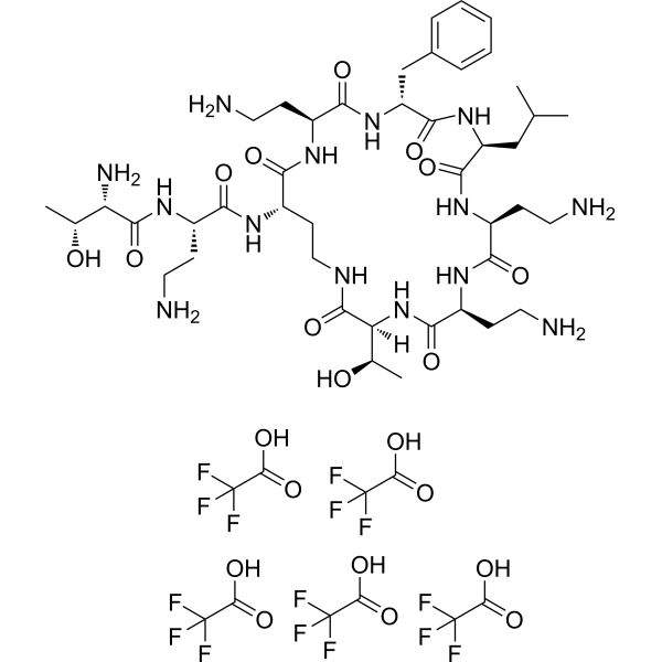 Polymyxin B nonapeptide TFA Chemical Structure