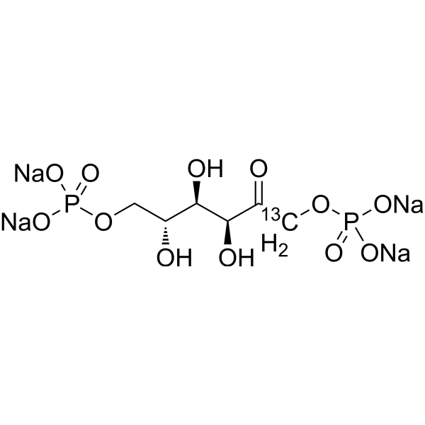 Fosfructose-1-<sup>13</sup>C (sodium) Chemical Structure