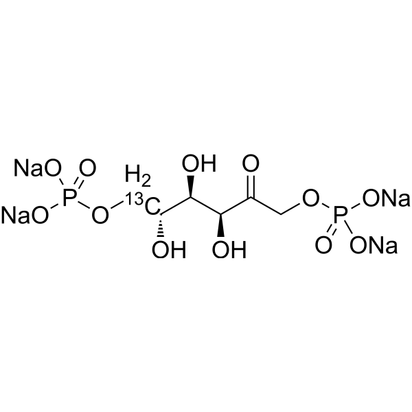 Fosfructose-6-<sup>13</sup>C sodium Chemical Structure