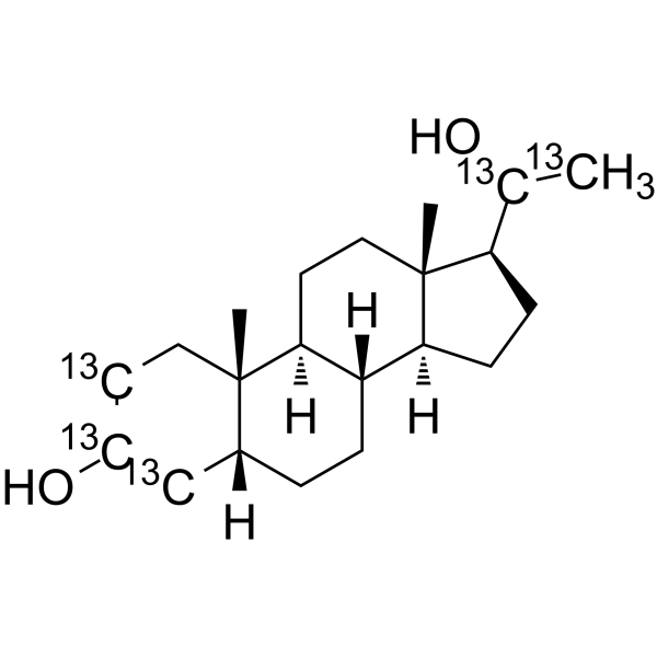 5β-Pregnanediol-13C5 Chemical Structure