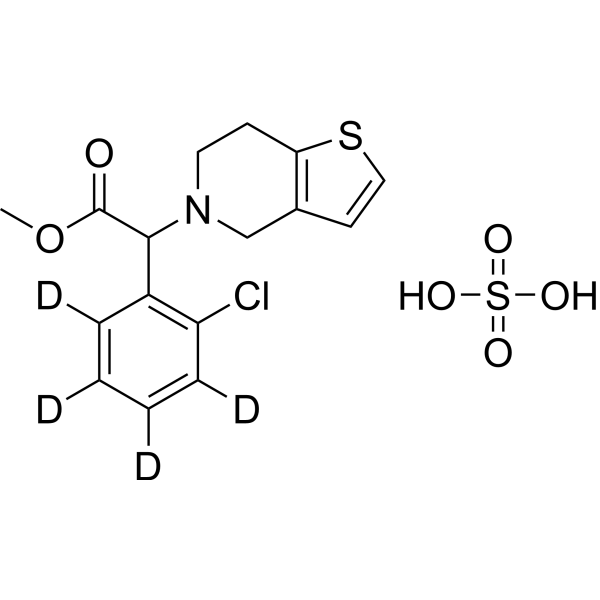 Clopidogrel-d<sub>4</sub> sulfate Chemical Structure