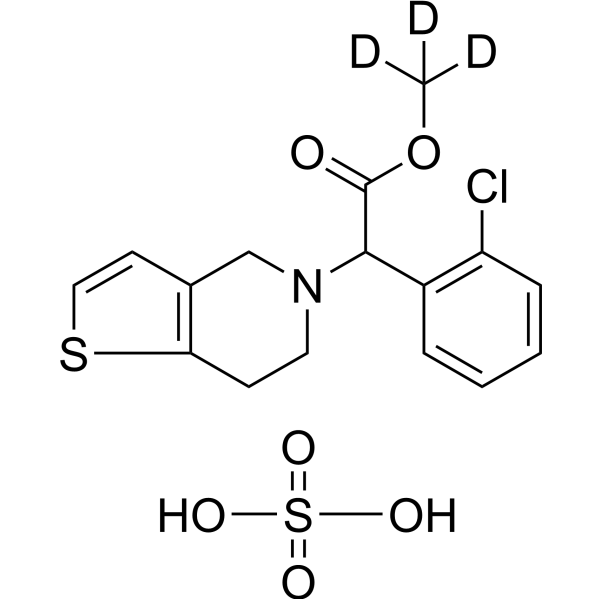 (Rac)-Clopidogrel-d<sub>3</sub> sulfate Chemical Structure