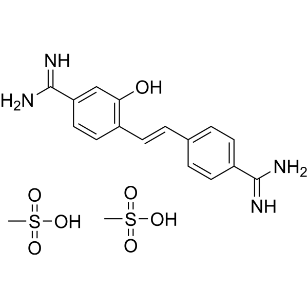 Hydroxystilbamidine bis(methanesulfonate) Chemical Structure
