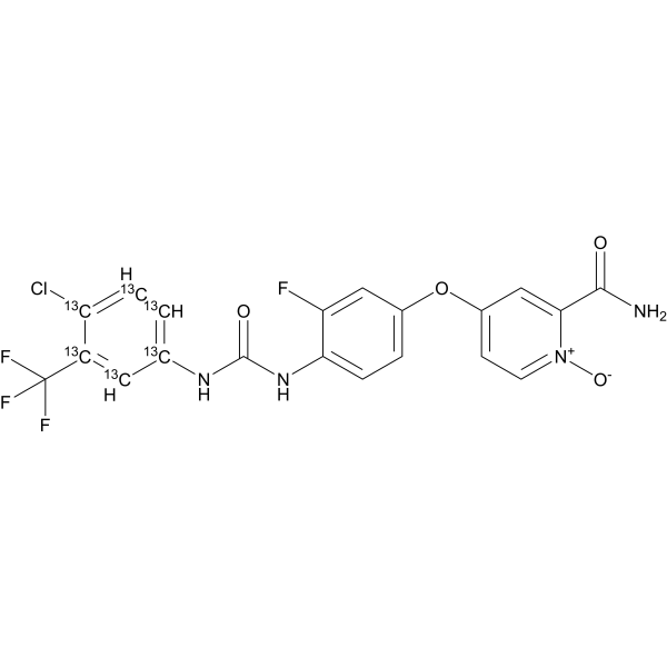 Regorafenib N-oxide and N-desmethyl (M<em>5</em>)-<em>13</em><em>C</em>6