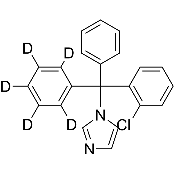 Clotrimazole-d<sub>5</sub> Chemical Structure