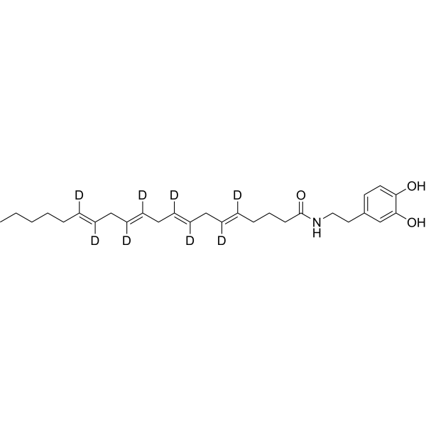 N-Arachidonyldopamine-d<sub>8</sub> Chemical Structure
