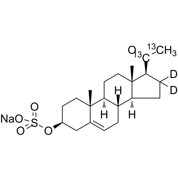 Pregnenolone monosulfate sodium salt-13C2, d2 Chemical Structure