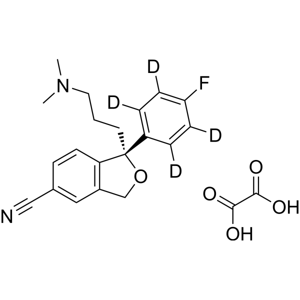 (R)-Citalopram-d<sub>4</sub> oxalate Chemical Structure