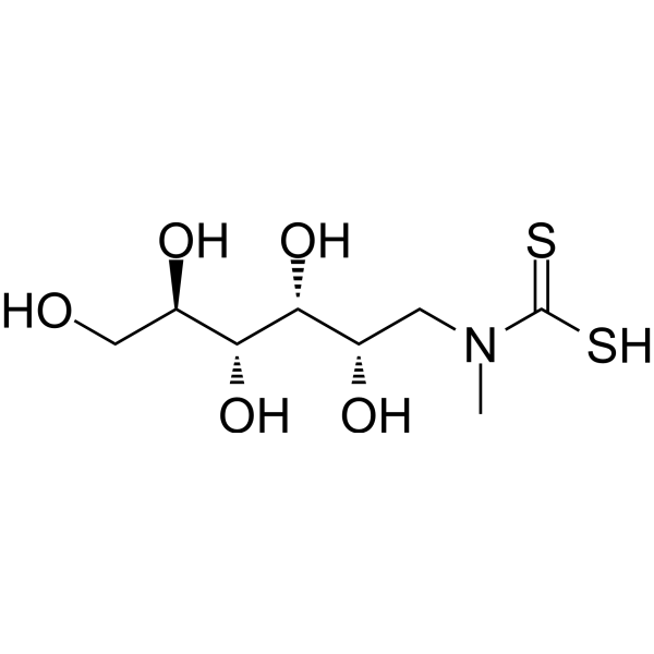 N-methyl-N-dithiocarboxyglucamine Chemical Structure