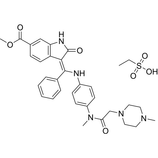 Nintedanib esylate Chemical Structure
