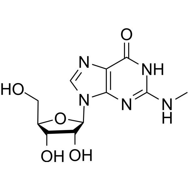 N2-Methylguanosine Chemical Structure