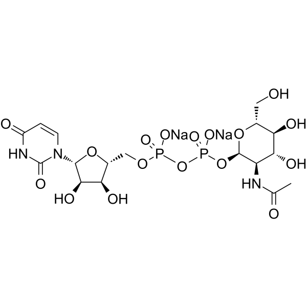 UDP-GlcNAc disodium Chemical Structure