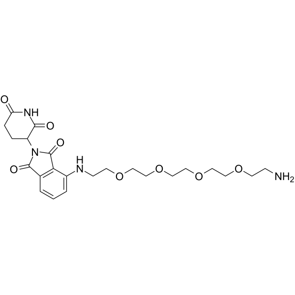 Pomalidomide-PEG4-C2-NH2 Chemical Structure