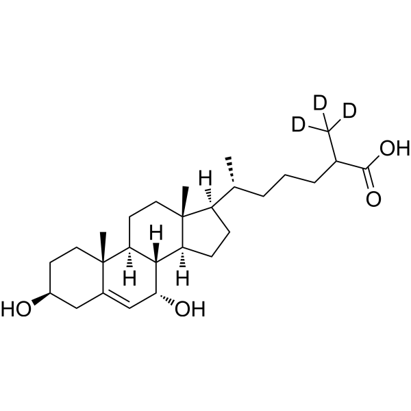 3<em>β</em>,7α-Dihydroxycholest-5-enoic acid-d3