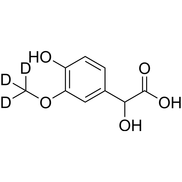 Vanillylmandelic acid-d<sub>3</sub> Chemical Structure