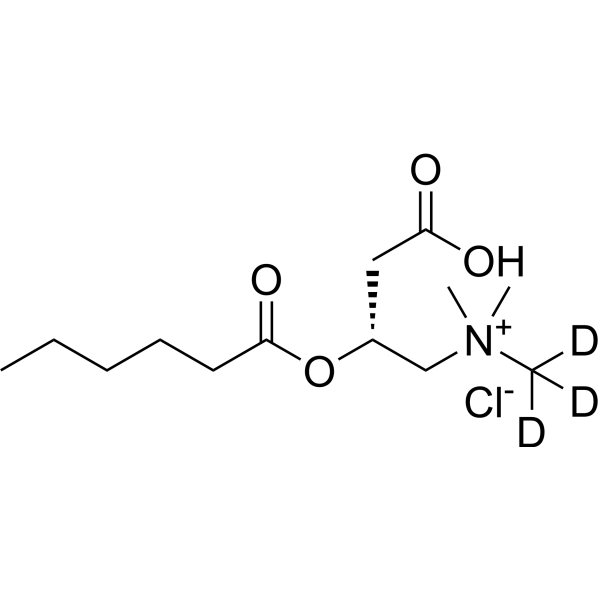L-Hexanoylcarnitine-d<sub>3</sub> chloride Chemical Structure