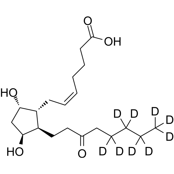 11β-13,14-dihydro-15-keto Prostaglandin F2α-d9 Chemical Structure