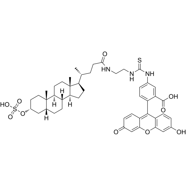 FITC-Lithocholic acid 3-sulfate Chemical Structure