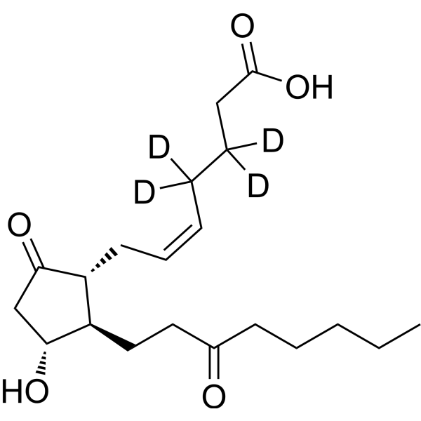 13,14-Dihydro-15-keto-PGE2-d4 Chemical Structure