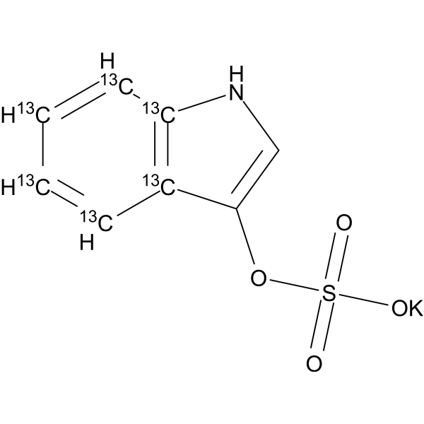 Indoxyl Sulfate Potassium Salt-13C6 Chemical Structure