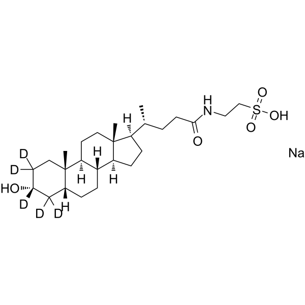 Taurolithocholic Acid-d<sub>5</sub> sodium Chemical Structure