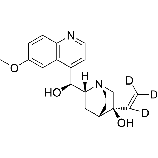 (3S)-3-Hydroxy quinidine-vinyl-d<sub>3</sub> Chemical Structure