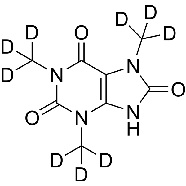 1,3,7-Trimethyluric acid-d<sub>9</sub> Chemical Structure