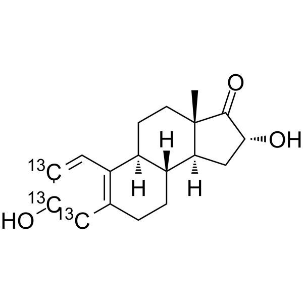 16α-Hydroxyestrone-13C3 Chemical Structure