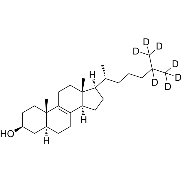 Zymostenol-d<sub>7</sub> Chemical Structure