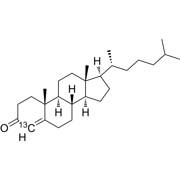 Cholestenone-<sup>13</sup>C Chemical Structure