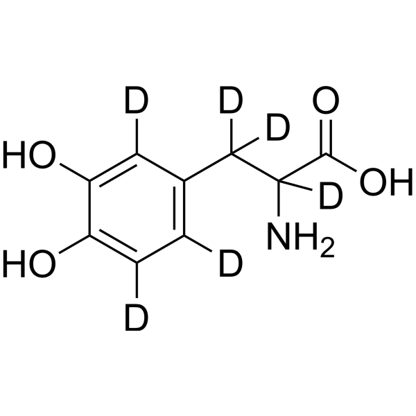 DL-Dopa-d<sub>6</sub> Chemical Structure