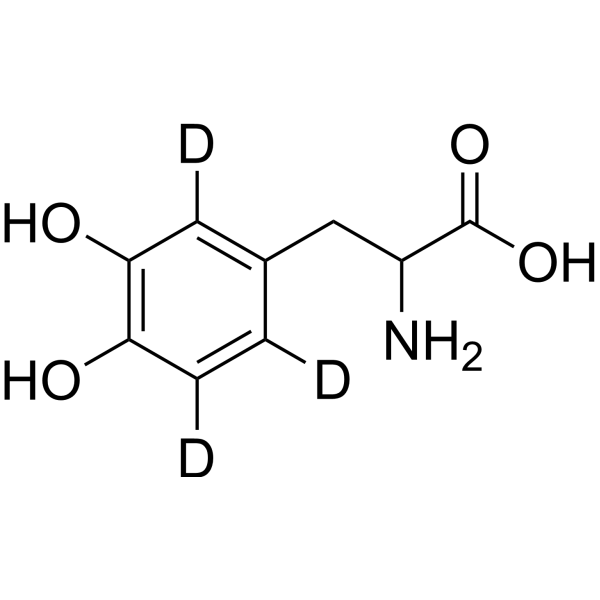 L-Dopa-d<sub>3</sub> Chemical Structure