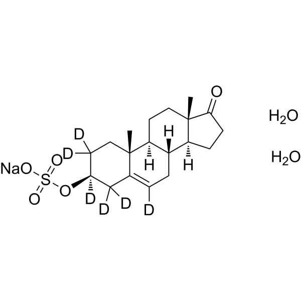Dehydroepiandrosterone sulfate-d6 sodium dihydrate Chemical Structure