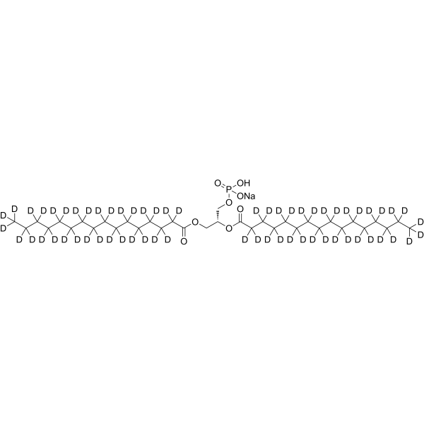 1,2-Dipalmitoyl-sn-glycerol 3-phosphate-d<sub>62</sub> sodium Chemical Structure
