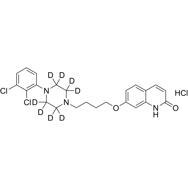 Dehydro Aripiprazole-d<sub>8</sub> hydrochloride Chemical Structure