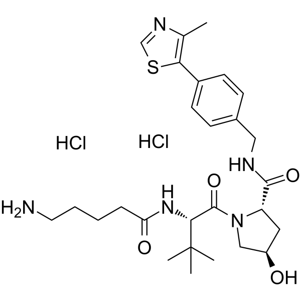 (S,R,S)-AHPC-C4-NH2 dihydrochloride Chemical Structure