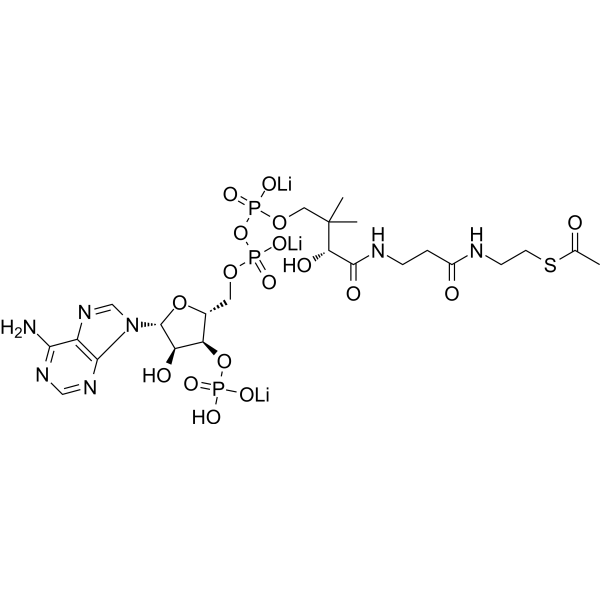 Acetyl coenzyme A trilithium Chemical Structure