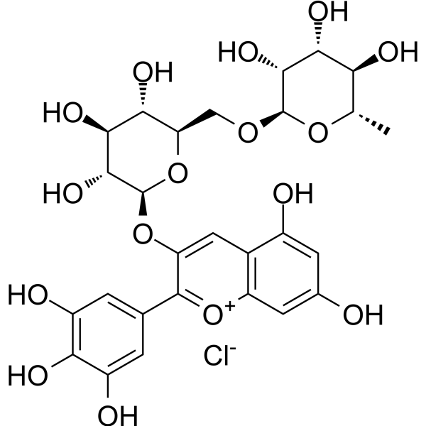 Delphinidin 3-rutinoside chloride Chemical Structure