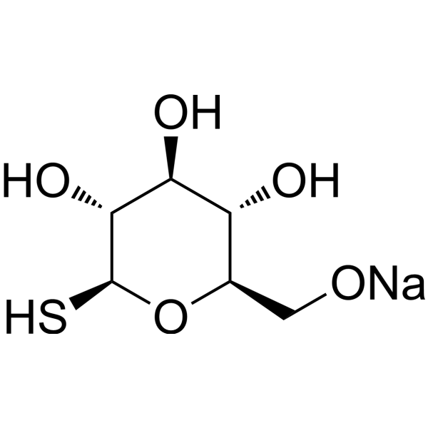 1-Thio-β-D-glucose sodium Chemical Structure