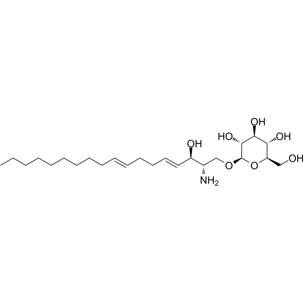 1-β-D-Glucosylsphingadienine (d18:2 (4E8E)) Chemical Structure