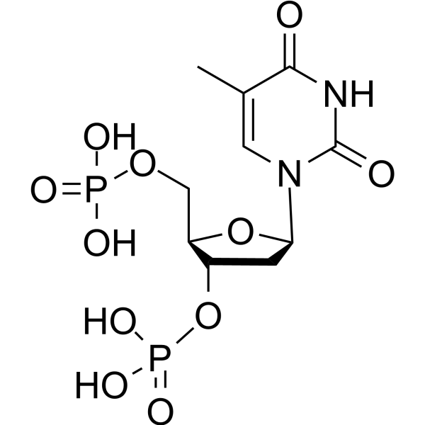 Thymidine 3',5'-disphosphate Chemical Structure