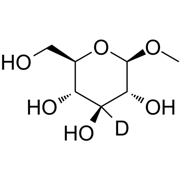 Methyl β-D-glucopyranoside-d1 Chemical Structure