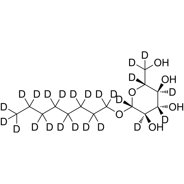 n-Octyl β-D-glucopyranoside-d<sub>24</sub> Chemical Structure