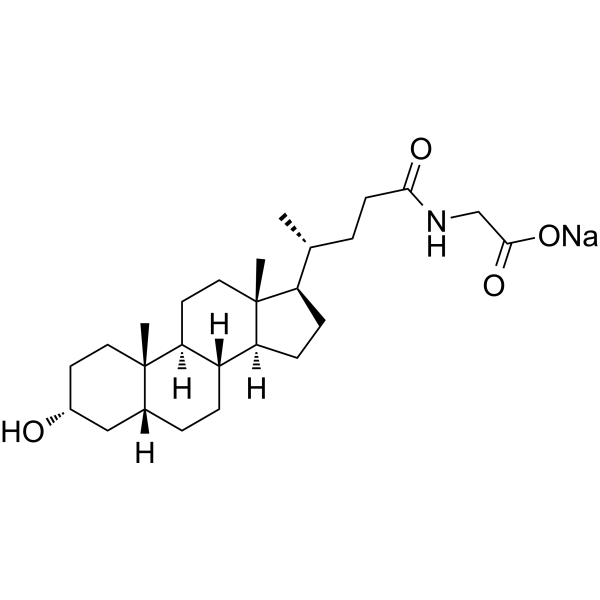 Glycolithocholic acid sodium Chemical Structure