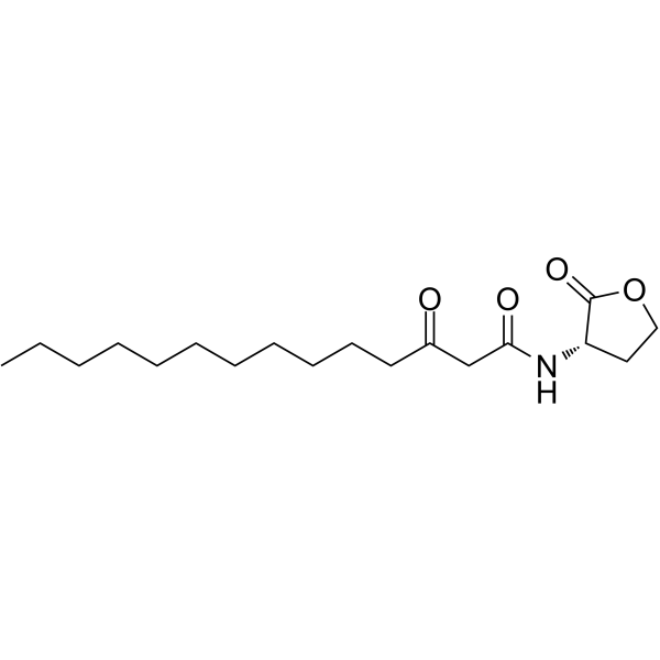 N-3-Oxo-tetradecanoyl-L-homoserine lactone Chemical Structure