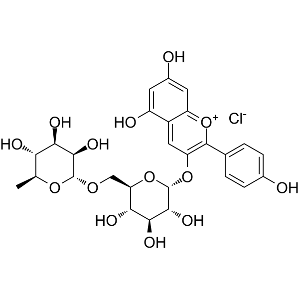 Pelargonidin-3-rutinosid Chemical Structure