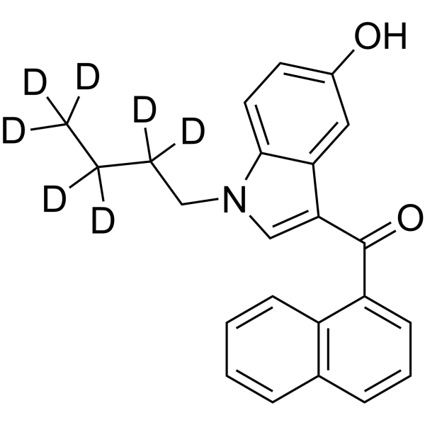 JWH 073 5-hydroxyindole metabolite-d7 Chemical Structure
